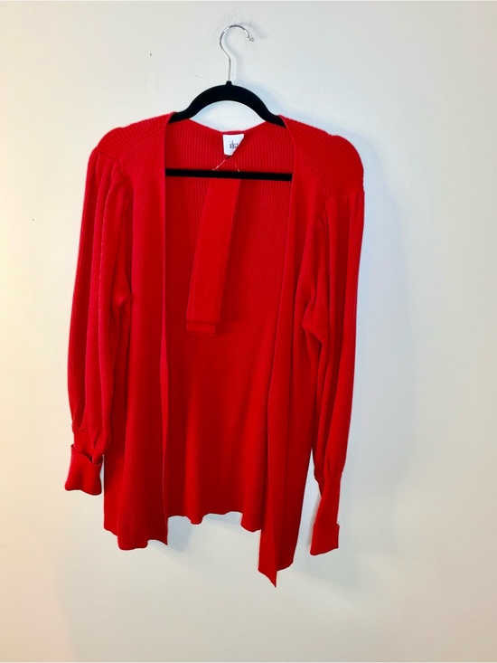 CAbi Sweaters - CAbi Bright Red Open-Front Ribbed Cardigan